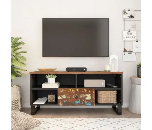 Telerikapp, 100 X 33 X 46 cm Taastatud Puit Ja Tehispuit