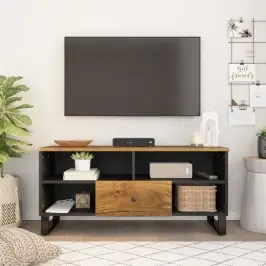 Televizoriaus Spintelė, 100X33X46cm Mango/Apdirbta Mediena