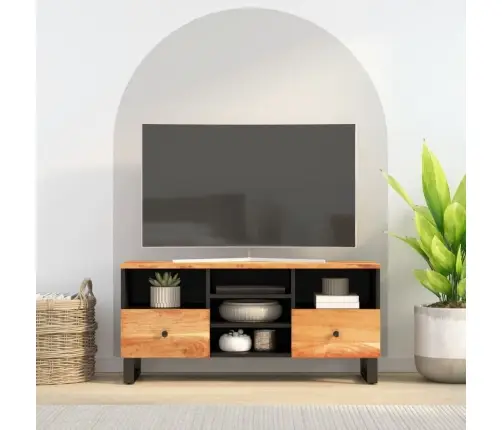 Tv Skapis, 100X33X46 Cm, Akācijas Masīvkoks, Inženierijas Koks Vidaxl