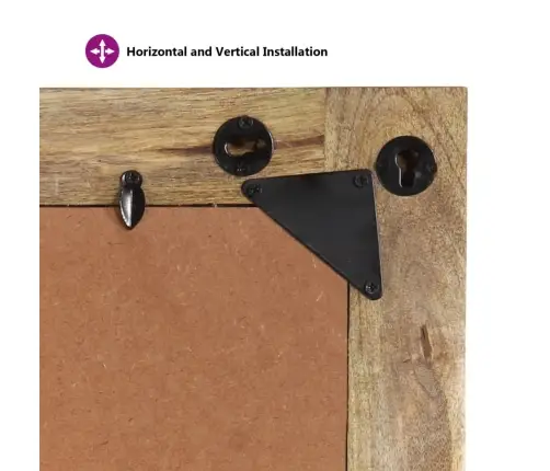 Spogulis, 70X50 Cm, Mango Masīvkok Un Stikls Vidaxl