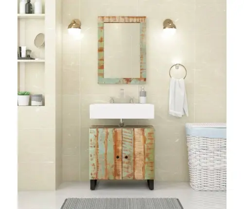 Spogulis, 70X50 Cm, Pārstrādāts Masīvkoks Un Stikls Vidaxl