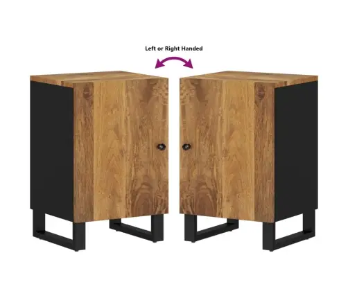 Vannasistabas Sienas Skapītis, 38X33X58 Cm, Mango Masīvkoks Vidaxl