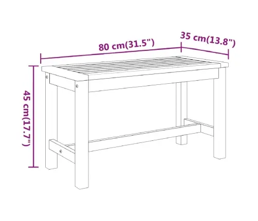 Aiapink, 80 X 35 X 45 cm Akaatsiapuit