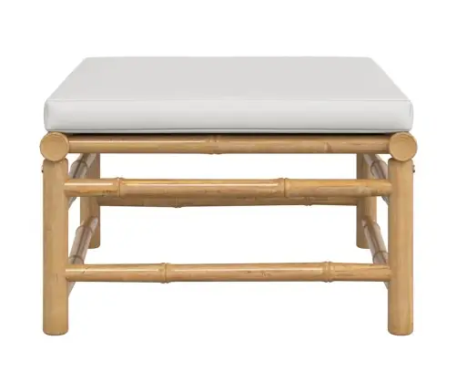 Dārza Kājsoliņš Ar Gaiši Pelēku Matraci, Bambuss Vidaxl