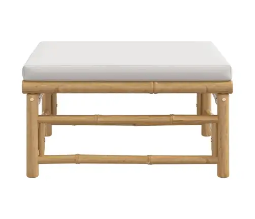 Dārza Kājsoliņš Ar Gaiši Pelēku Matraci, Bambuss Vidaxl