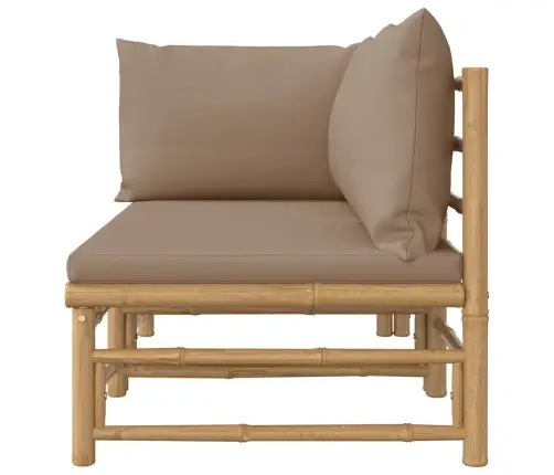 2-Daļīgs Dārza Atpūtas Mēbeļu Komplekts Ar Matračiem, Bambuss Vidaxl