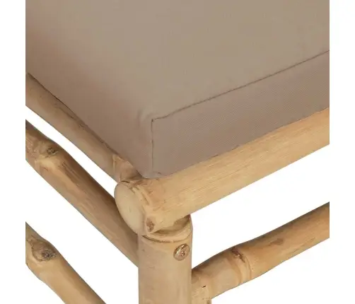 2-Daļīgs Dārza Atpūtas Mēbeļu Komplekts Ar Matračiem, Bambuss Vidaxl