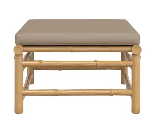 Dārza Kājsoliņš Ar Pelēkbrūnu Matraci, Bambuss Vidaxl