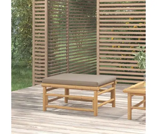 Dārza Kājsoliņš Ar Pelēkbrūnu Matraci, Bambuss Vidaxl