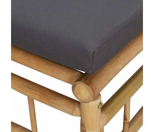 3-Daļīgs Dārza Atpūtas Mēbeļu Komplekts Ar Matračiem, Bambuss Vidaxl