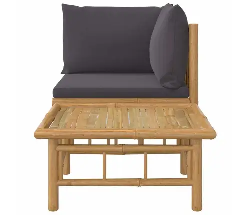 2-Daļīgs Dārza Atpūtas Mēbeļu Komplekts Ar Matračiem, Bambuss Vidaxl