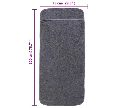 Pludmales Dvieļi, 2 Gab., 75X200 Cm, Audums, 400 G/M2, Pelēki Vidaxl