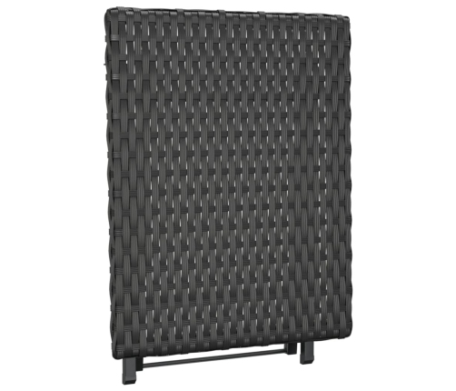 Saliekams Galds, 45X35X32 Cm, Pe Rotangpalma, Melns Vidaxl
