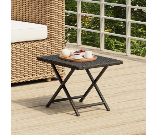 Saliekams Galds, 45X35X32 Cm, Pe Rotangpalma, Melns Vidaxl