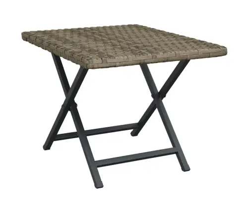 Saliekams Galds, 45X35X32 Cm, Pe Rotangpalma, Pelēks Vidaxl