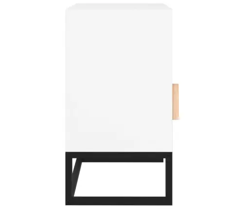 Naktsgaldiņš, Balts, 40X30X55,5 Cm, Inženierijas Koks, Dzelzs Vidaxl Naktsgaldiņš, Balts, 40X30X55,5 Cm, Inženierijas Koks, Dzelzs Vidaxl