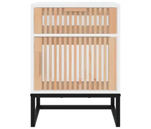 Öökapid 2 Tk, Valge, 40 X 30 X 55,5 cm Tehispuit Ja Raud