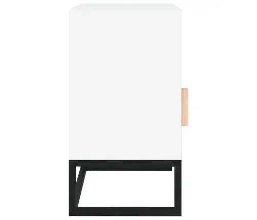 Öökapid 2 Tk, Valge, 40 X 30 X 55,5 cm Tehispuit Ja Raud