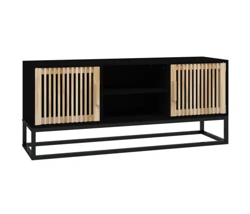 Tv Skapītis, Melns, 105X30X45 Cm, Inženierijas Koks, Dzelzs Vidaxl