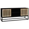 Tv Skapītis, Melns, 105X30X45 Cm, Inženierijas Koks, Dzelzs Vidaxl
