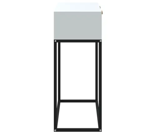 Konsolinis Staliukas, Baltas, 80X30X75cm Mediena Ir Geležis