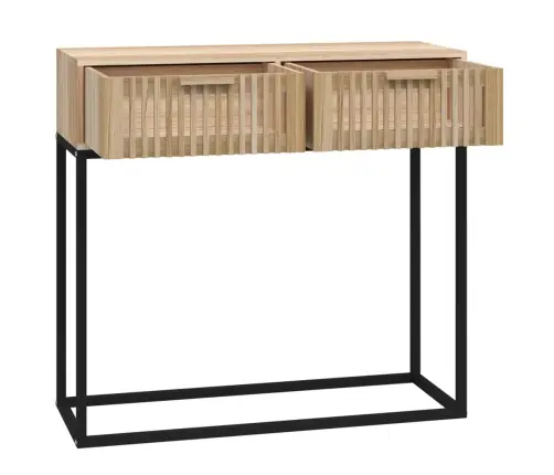 Konsoollaud, 80 X 30 X 75 cm Tehispuit Ja Raud Konsoollaud, 80 X 30 X 75 cm Tehispuit Ja Raud