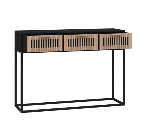 Konsoles Galdiņš, Melns, 105X30X75Cm, Inženierijas Koks, Dzelzs Vidaxl