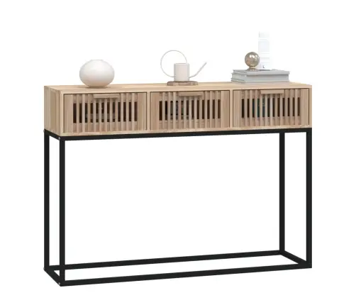 Konsoles Galdiņš, 105X30X75Cm, Inženierijas Koks, Dzelzs Vidaxl
