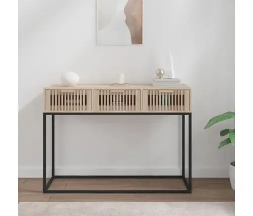 Konsoles Galdiņš, 105X30X75Cm, Inženierijas Koks, Dzelzs Vidaxl