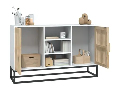 Kumode, Balta, 105X30X65 Cm, Inženierijas Koks Vidaxl