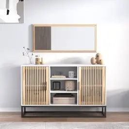 Kumode, Balta, 105X30X65 Cm, Inženierijas Koks Vidaxl