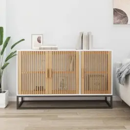 Kumode, Balta, 105X30X65 Cm, Inženierijas Koks Vidaxl