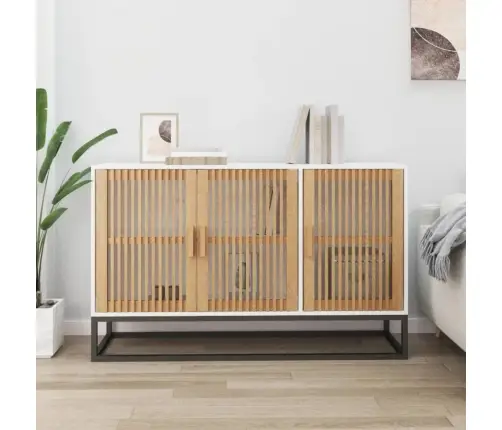 Kumode, Balta, 105X30X65 Cm, Inženierijas Koks Vidaxl