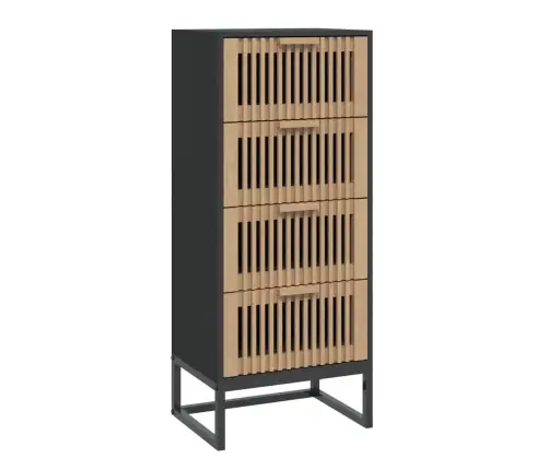 Augstais Skapītis, Melns, 40X30X95 Cm, Inženierijas Koks Vidaxl