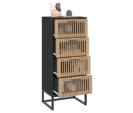 Augstais Skapītis, Melns, 40X30X95 Cm, Inženierijas Koks Vidaxl