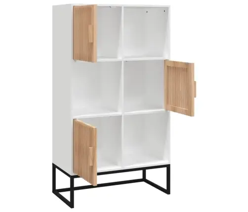 Komoda, Baltos Spalvos, 70X35X125cm Apdirbta Mediena