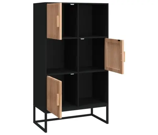 Augstais Skapītis, Melns, 70X35X125 Cm, Inženierijas Koks Vidaxl