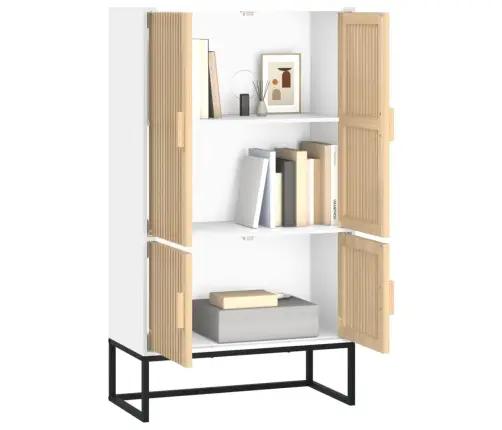 Augstais Skapītis, Balts, 70X35X125 Cm, Inženierijas Koks Vidaxl