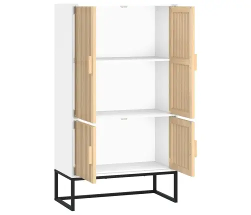 Augstais Skapītis, Balts, 70X35X125 Cm, Inženierijas Koks Vidaxl