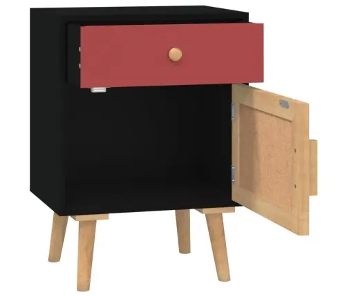 Naktsgaldiņi, 2 Gab., Melni, 40X30X55 Cm, Inženierijas Koks Vidaxl