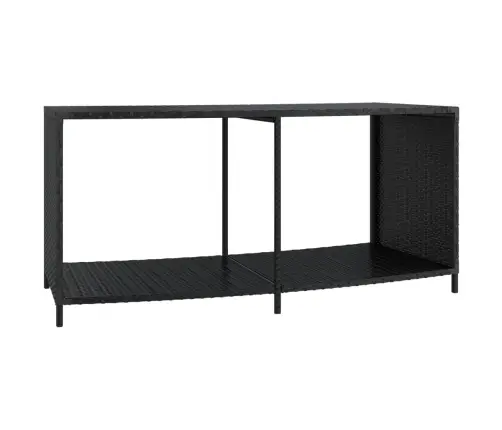 Plaukti, 2 Gab., Melna Pe Rotangpalma Vidaxl