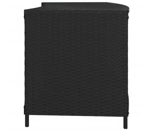 Plaukti, 2 Gab., Melna Pe Rotangpalma Vidaxl