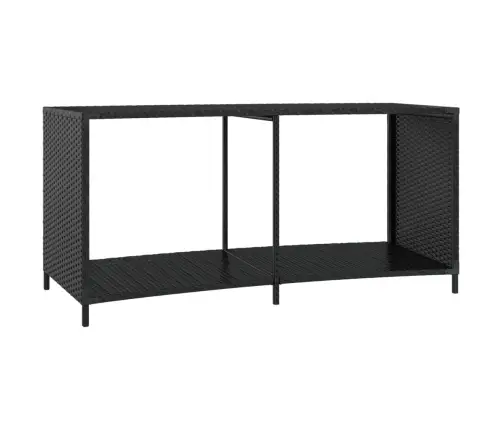 Plaukti, 2 Gab., Melna Pe Rotangpalma Vidaxl