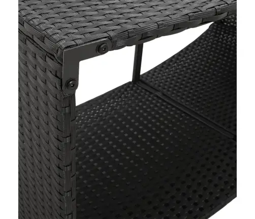 Plaukti, 2 Gab., Melna Pe Rotangpalma Vidaxl