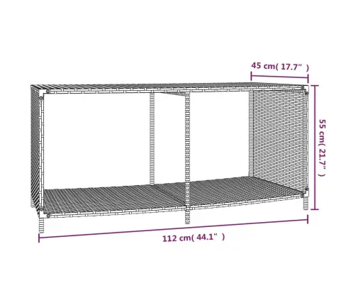 Plaukti, 2 Gab., Melna Pe Rotangpalma Vidaxl