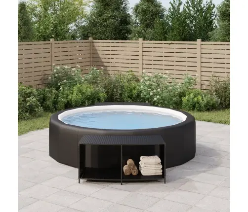 Plaukti, 2 Gab., Melna Pe Rotangpalma Vidaxl