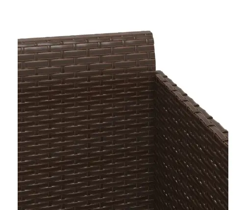 Sauļošanās Gulta, 182X118X63 Cm, Pe Rotangpalma, Brūna Vidaxl