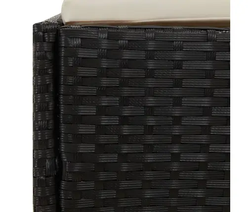 Saulės Gultas Su Stogeliu, Juodas, 200X114X128cm Poliratanas Saulės Gultas Su Stogeliu, Juodas, 200X114X128cm Poliratanas