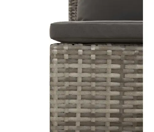 4-Daļīgs Dārza Atpūtas Mēbeļu Komplekts, Pelēka Pe Rotangpalma Vidaxl