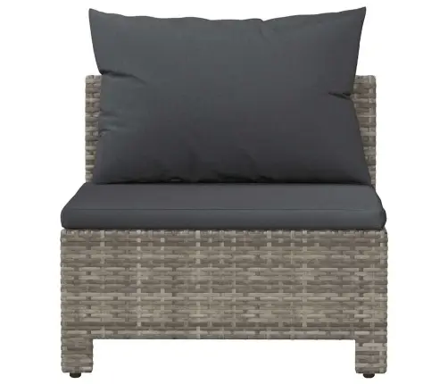 Vidējais Dārza Dīvāns, Spilveni, Pelēka Pe Rotangpalma Vidaxl